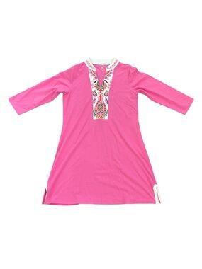 Spartina 449 Womens 3/4 Sleeve Dress Pink Size XLarge Casual Cocktail